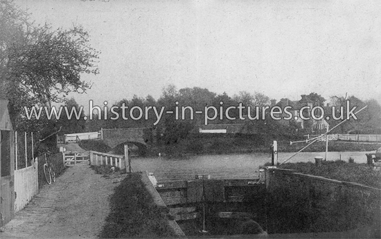 The River Stort and Bridge, Harlow, Essex. c.1910